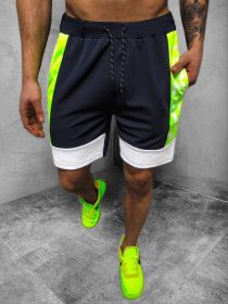Men's Shorts Sports Fitness Running Shorts Five-point Pants (Option: Black-3XL)